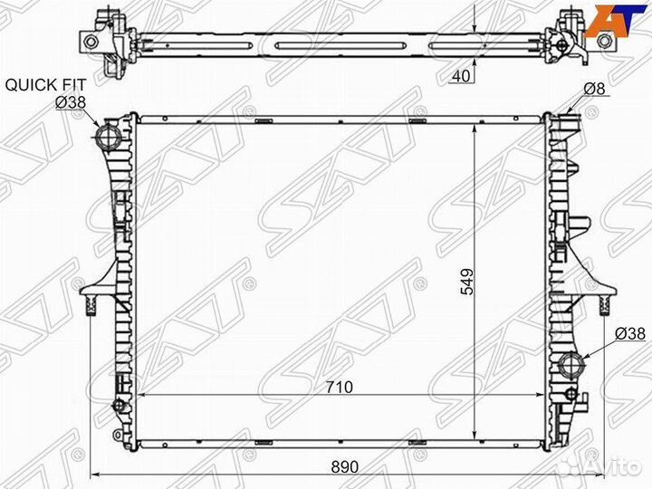 Радиатор Mitsubishi Pajero 1991-1999 AD0007 4D56