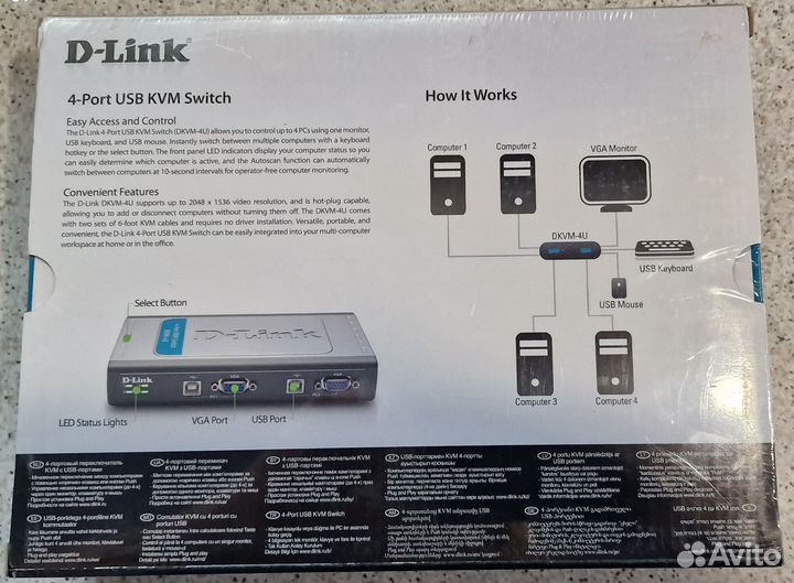KVM переключатель USB D-Link dkvm-4U