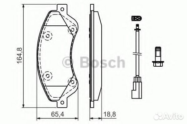 Комплект тормозных колодок 0986494236 bosch