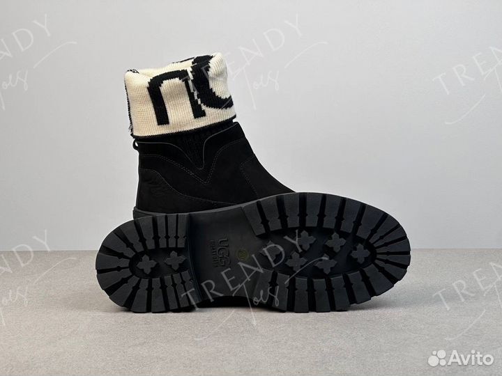 Полусапоги черные замша UGG