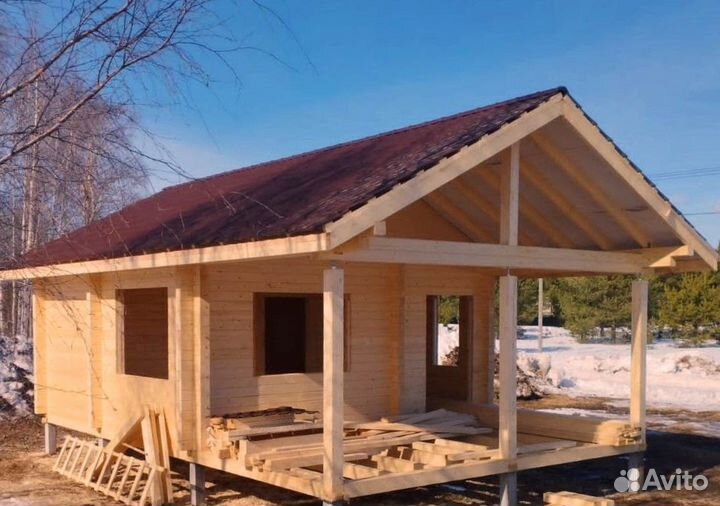 Строительство бань из бруса профилированного