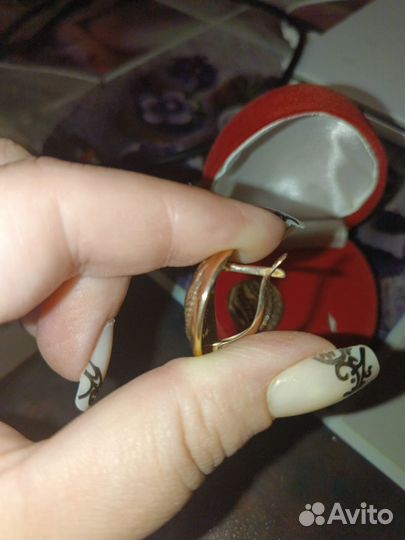 Позолоченные серьги