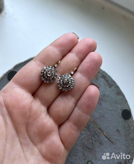 Золотые серьги старинные