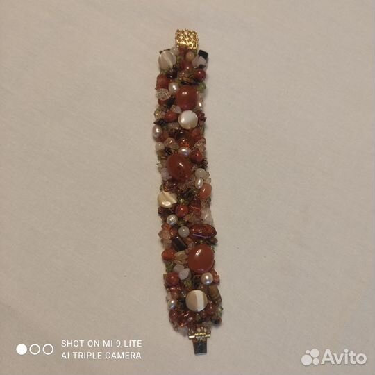 Браслет винтажный с натуральными камнями