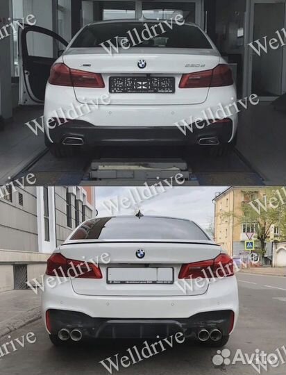 Спойлер на багажник BMW 5 G30 F90 М5 черный