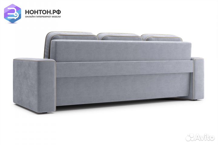 Диван еврокнижка Берген 3-х местный серый