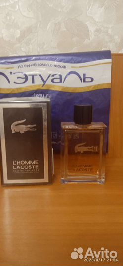 Мужская туалетная вода lacoste