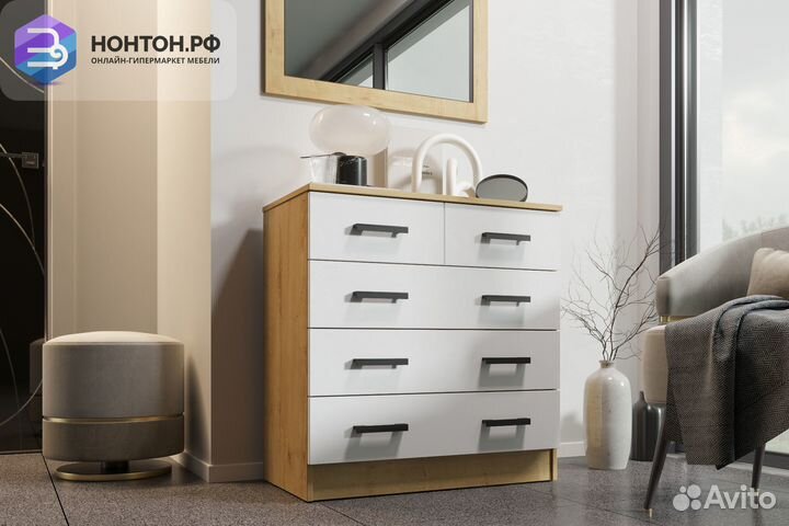 Комод К800-3/2 дуб вотан / белый