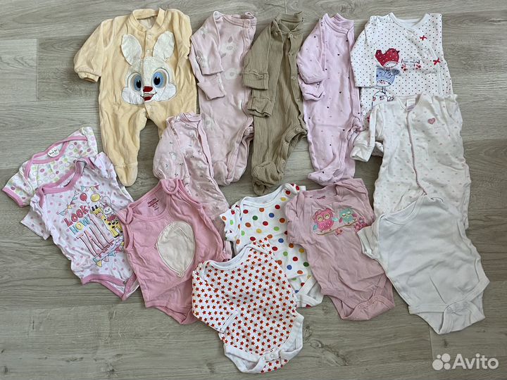 Огромный пакет вещей на девочку 0-4 месяца