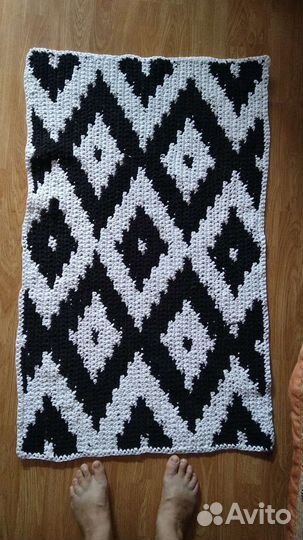 Вязанные коврики крючком