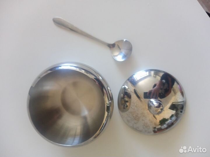 Сахарница металлическая