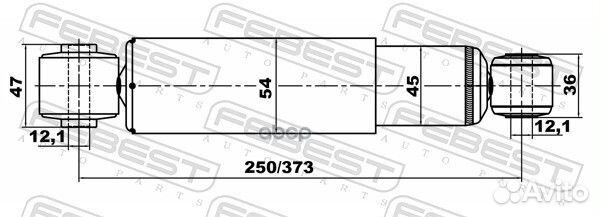 Амортизатор задний GAS.twin tube 12650901R Febest
