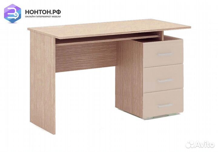 Стол компьютерный Симба ясень шимо темный / кофе с