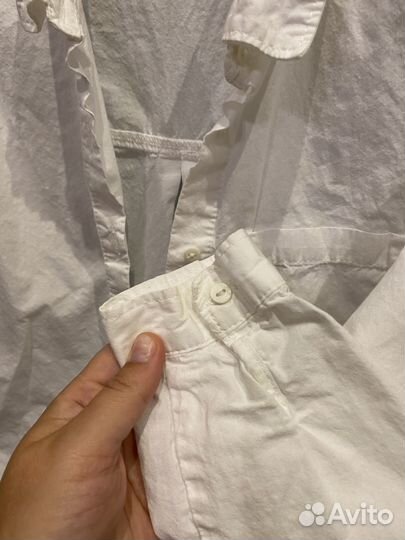 Рубашка белая Zara 7 лет