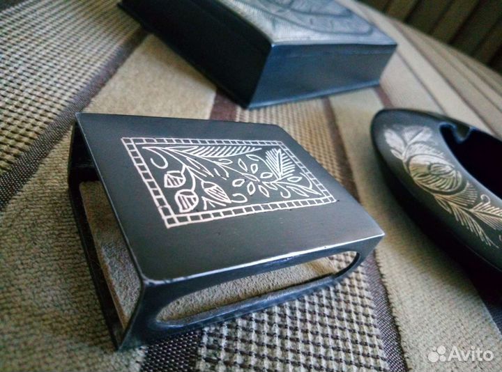 Спичечница Пепельница Сигаретница Табачный набор
