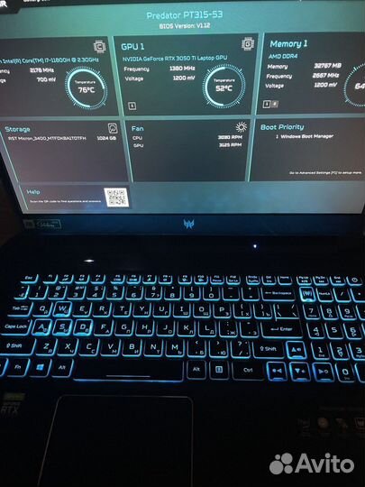 15.6 Acer Predator Triton 300 PT 315-33-77RL