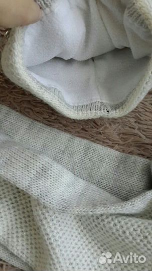 Шапка и снуд белый