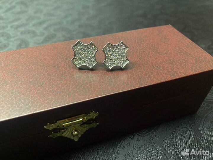 Swarovski Серьги кресты в кристаллах