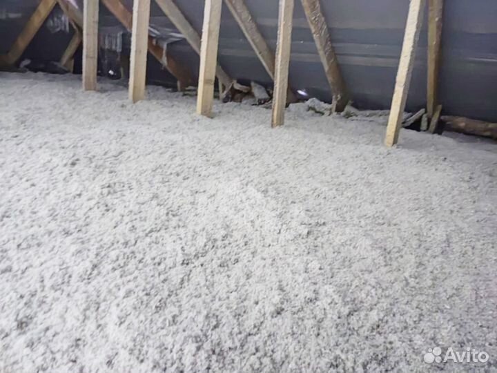 Утепление эковатой