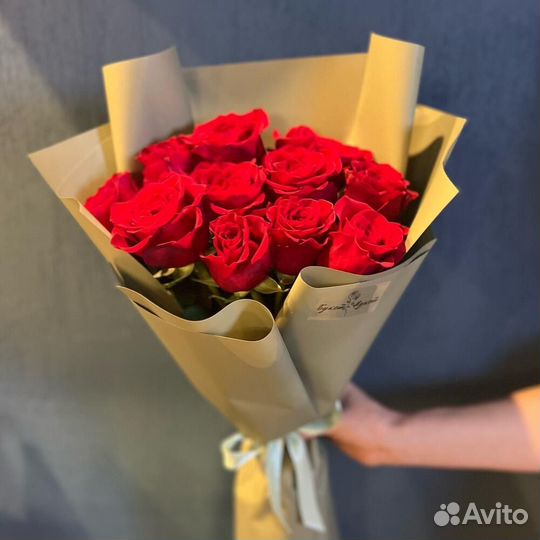 Букет «Ассоль» красные розы 11 шт