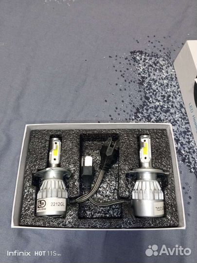 Светодиодные лампы led H4 C6, (ваз)