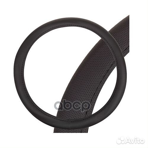 Оплетка руля M 37-38см. экокожа Top-9 Черная