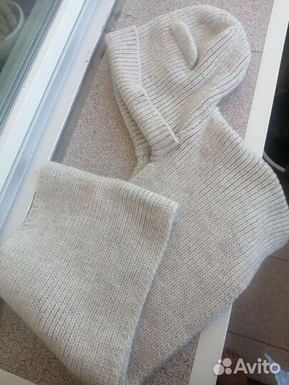 Капор-снуд 2 в 1, с ушками