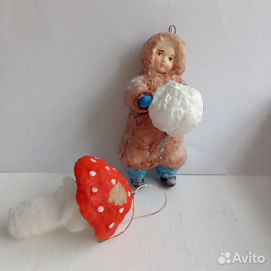 Ватные ëлочные игрушки