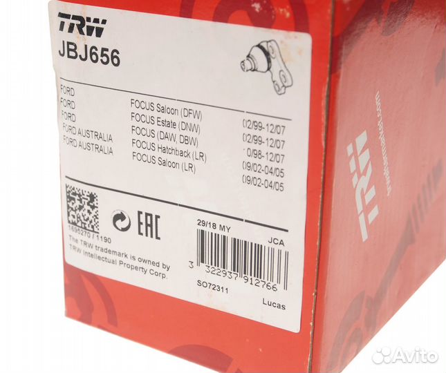 Опора шаровая ford Focus (98) левая/правая TRW