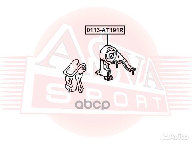 Сайлентблок подушки двигателя зад 0113AT191R