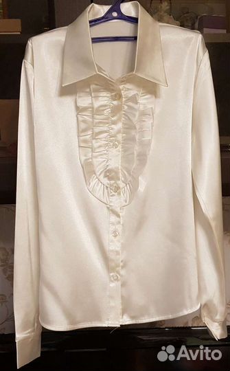Блузка белая для девочек размер 146