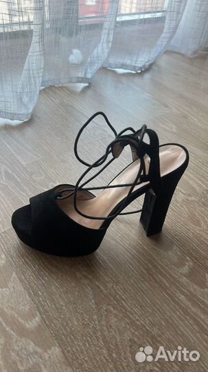 Босоножки женские 38 размер черные замша