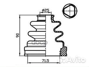 Пыльник привода (TA); tacb1054 FB-2164, MF-2164