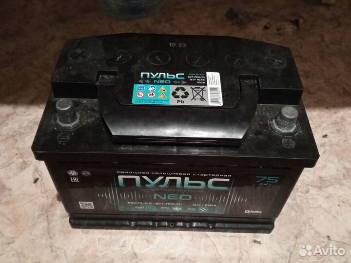 Аккумулятор 75 ач новый