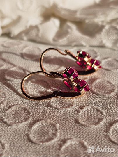 Золотые серьги Ежевички 583 СССР