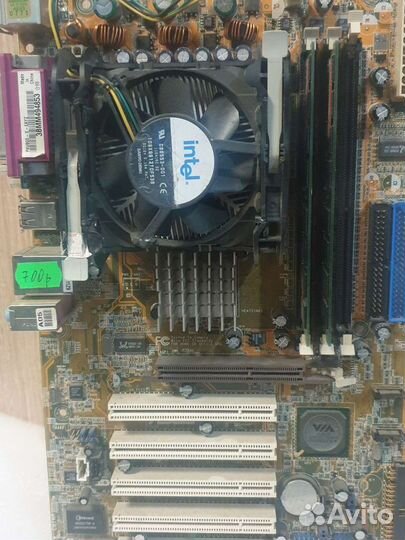 Материнская плата asus P4V800-X б/у