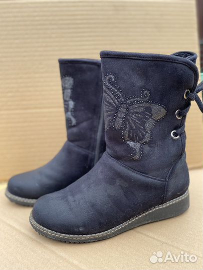 Замшевые сапожки женские