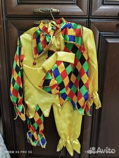 Новогодний Костюм Петрушки рост 96-108