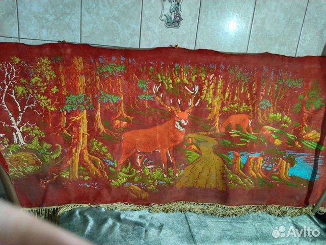 Коврик настенный старинный, раритет