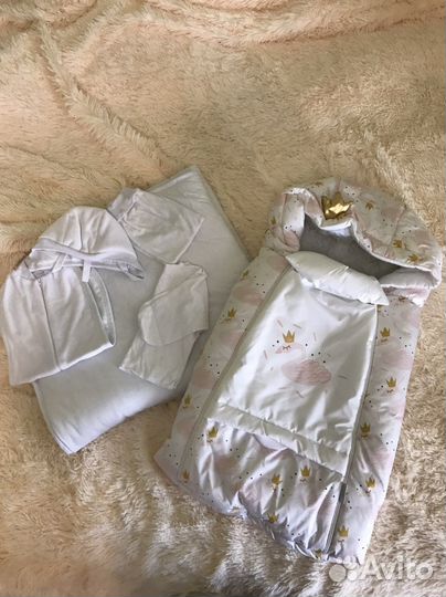 Конверт на выписку для девочки зима