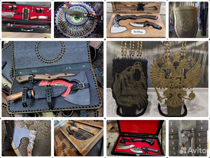 Подарок мужчине наборы, шампура, топоры и т.д