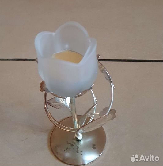 Подсвечники стекло и металл