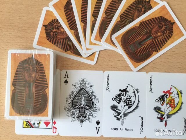 Карты 54 штуки Joker 100 All Plastic