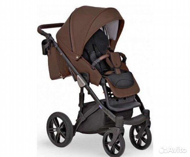 Коляска 3 в 1 Verdi Mocca, экокожа