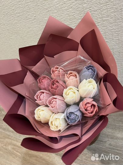 Букеты из шоколадных тюльпанов