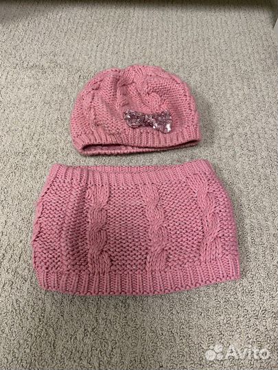Комплект шапка и снуд детский