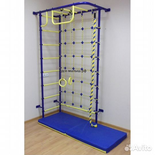 Шведская стенка угловая с сеткой