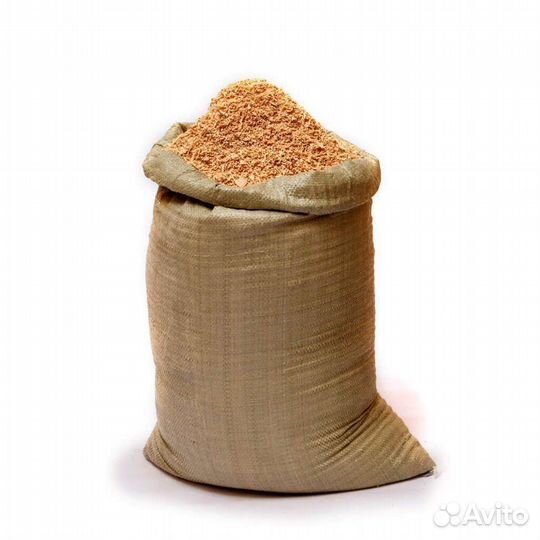 Опилки в мешках