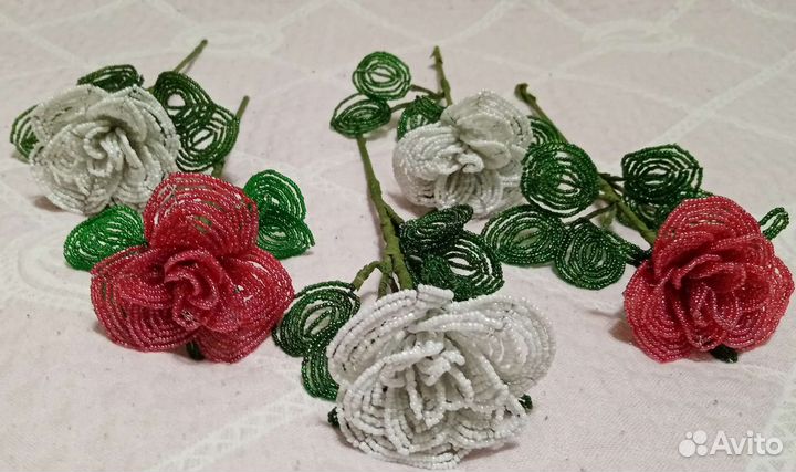 Роза из бисера