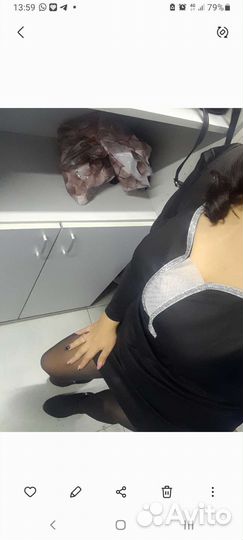 Вечернее платье 46 размера черное